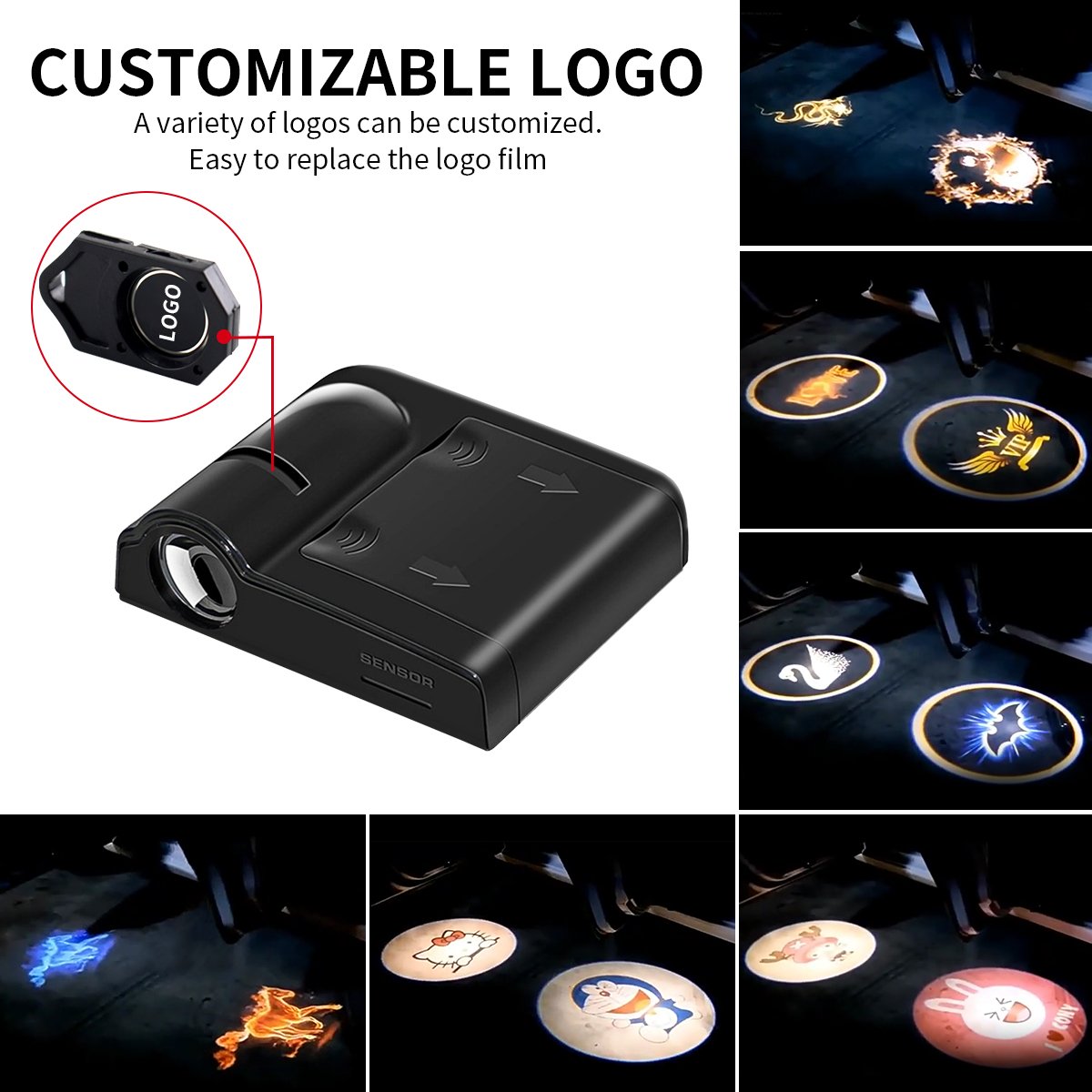 Other Car Lighting Accessories Interior Decorative Custom Logos Car Wireless LED Car Door Welcome Logo Light LED Projector Light
