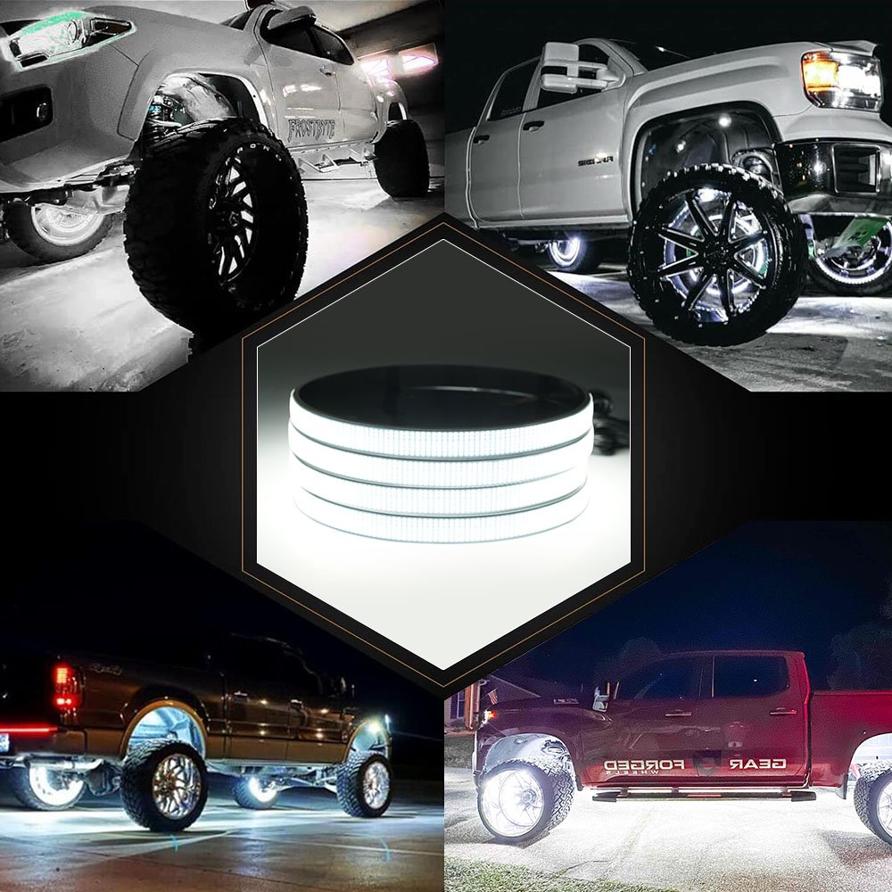 KSS Extreme bright others car light accessories Wheel Lights Silicone Injected Pure White 5 Row wheel RIM Light for Trucks