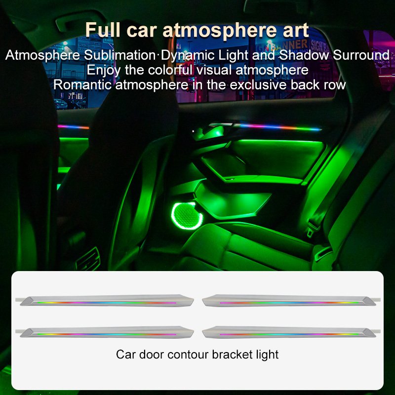 AUDI A3L accessories car decorationlamp Ambient Lights dashboard Rainbow 128 Color Led Night Light Car For BENZ Atmosphere Light