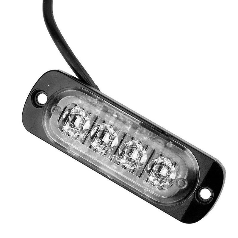 Truck 4 LED Emergency Strobe Light ATV Vehicles Forklift Tow Trailer Flash Warning Lamp Beacon Surface Mount Side Marker