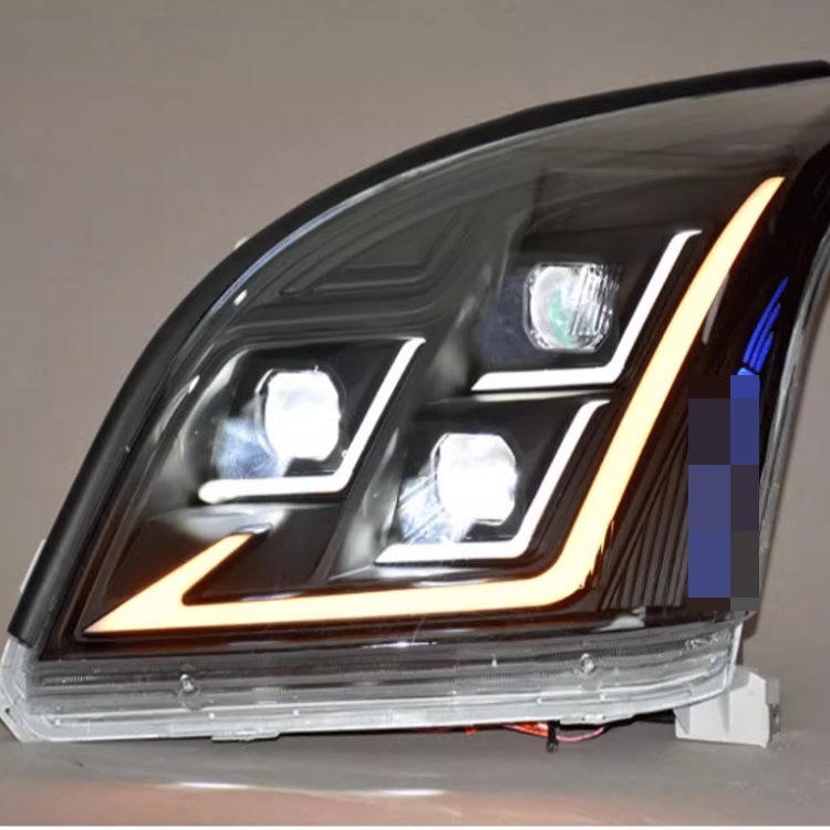 Newest Design Full Led black housing Prado Lc120 Headlight Upgrade 3 Lens Fj120 Head Lamp For toyota land cruiser 120 Head Light