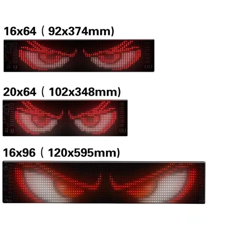 soft screen light led demon eyes programmable winking blinking eye led devil lights panel for truck car devil's eyes led display
