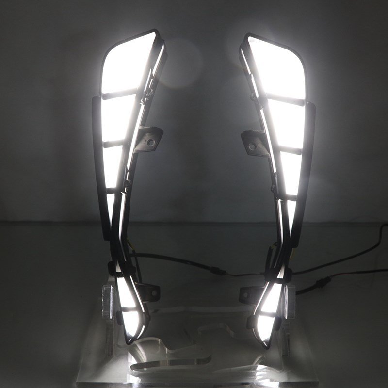 12V LED DRL Daytime Running Light Bumper Fog Lights Drive Fog Lamps Turn Signal for Toyota Avalon 2019 2020