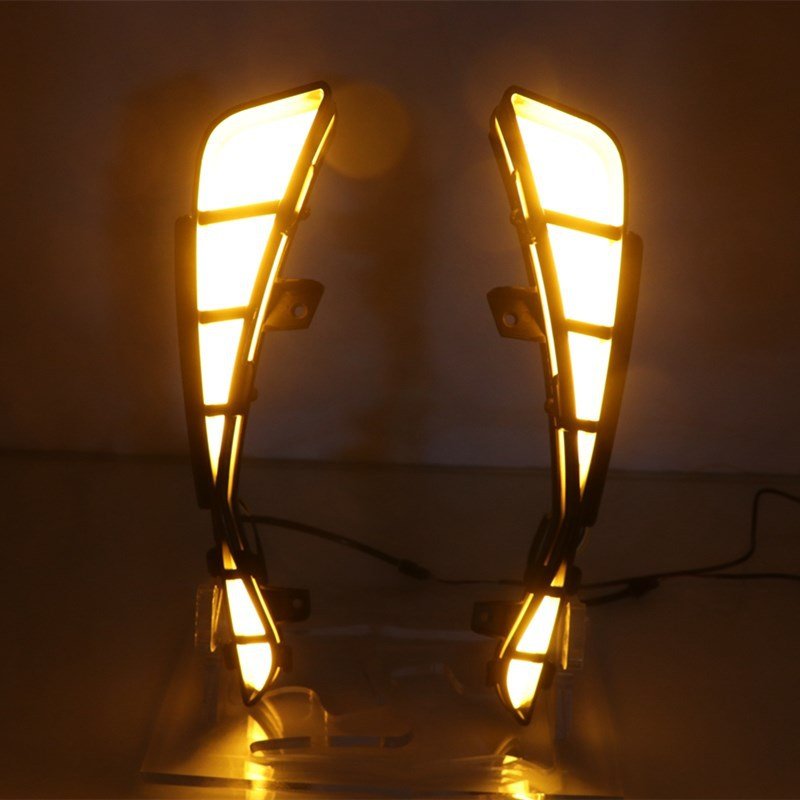 12V LED DRL Daytime Running Light Bumper Fog Lights Drive Fog Lamps Turn Signal for Toyota Avalon 2019 2020