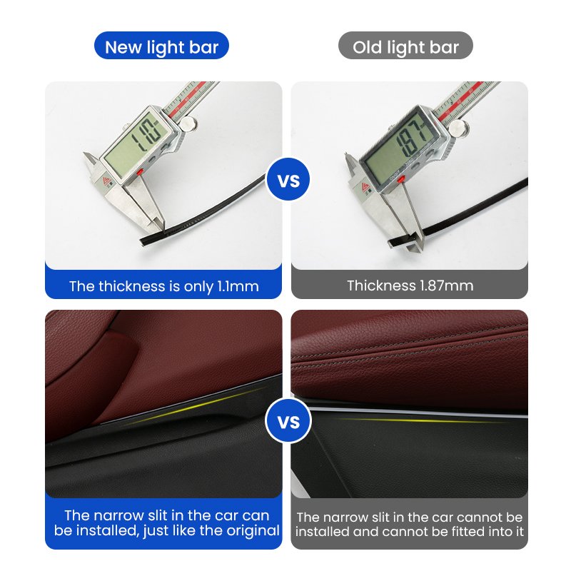 "cardi" K3 Ambient Rhythm RGB LED Strip Light Auto Interior Car Light with App Control Car Light Accessories