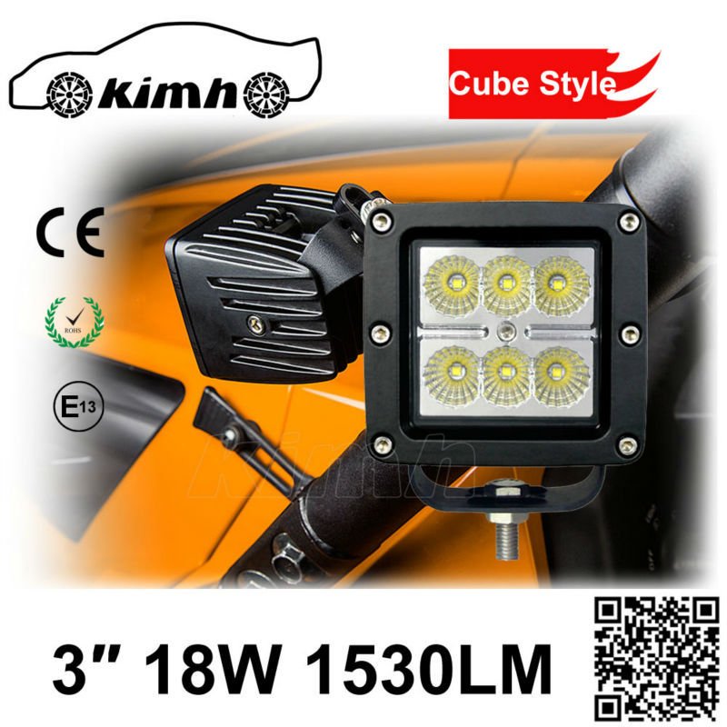 Spot flood 3" 1530LM 16w 18w square flush mount work light led car light