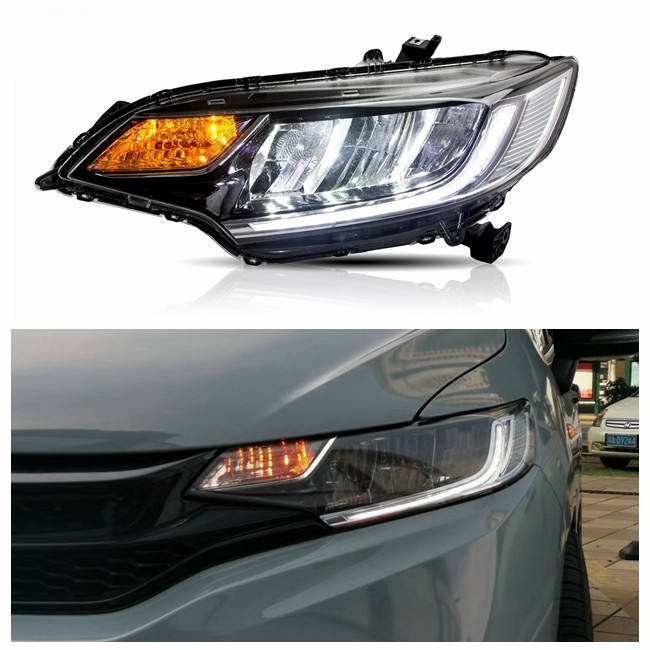 Factory LED Headlight For Honda Fit Jazz EX-L LX DX Sport 2014-2021 Others Car Light Accessories Parts Auto Lighting Head
