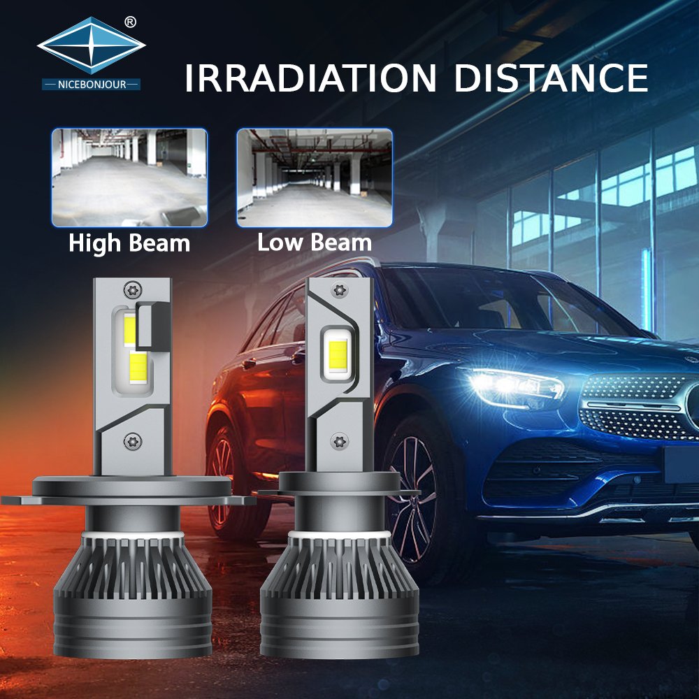 Auto lighting LED headlight CSP 7040 Chip LED head light with fan H1 H3 H7 led H4 9005 Headlight bulb for car h7 headlight