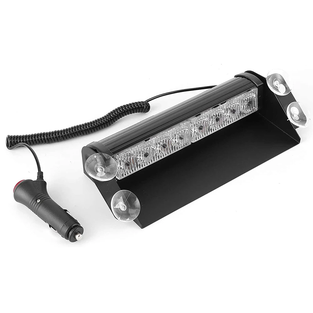 OEM 8Led Car Strobe Warning Light Red Blue Signal Lamps Flash Dash Emergency Beacon Lamp Automotive Accessories
