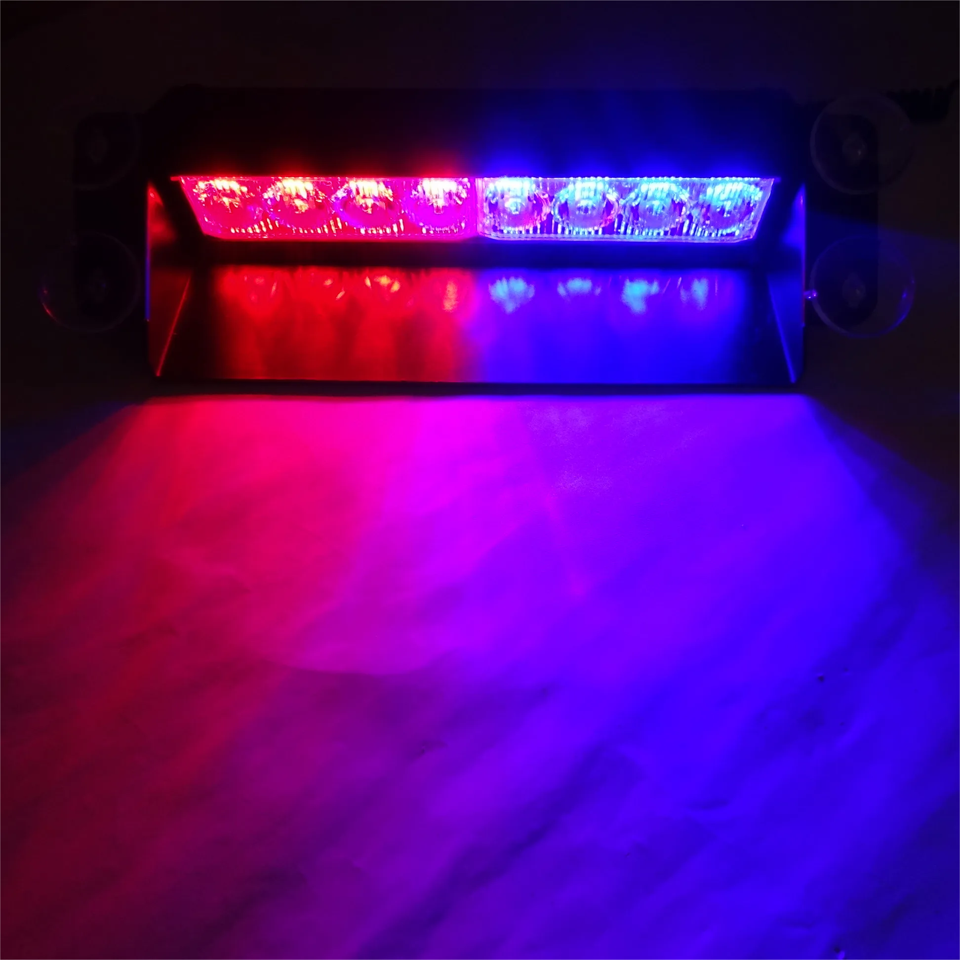 OEM 8Led Car Strobe Warning Light Red Blue Signal Lamps Flash Dash Emergency Beacon Lamp Automotive Accessories
