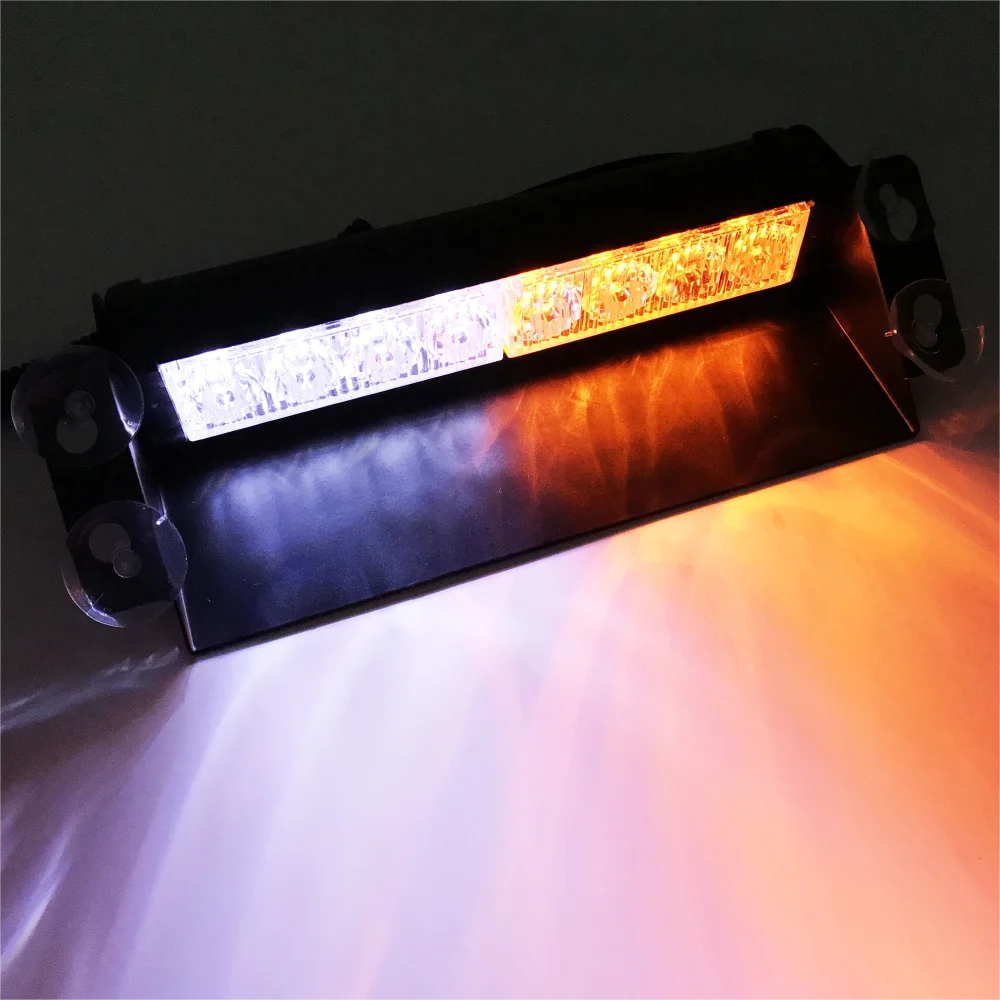 OEM 8Led Car Strobe Warning Light Red Blue Signal Lamps Flash Dash Emergency Beacon Lamp Automotive Accessories