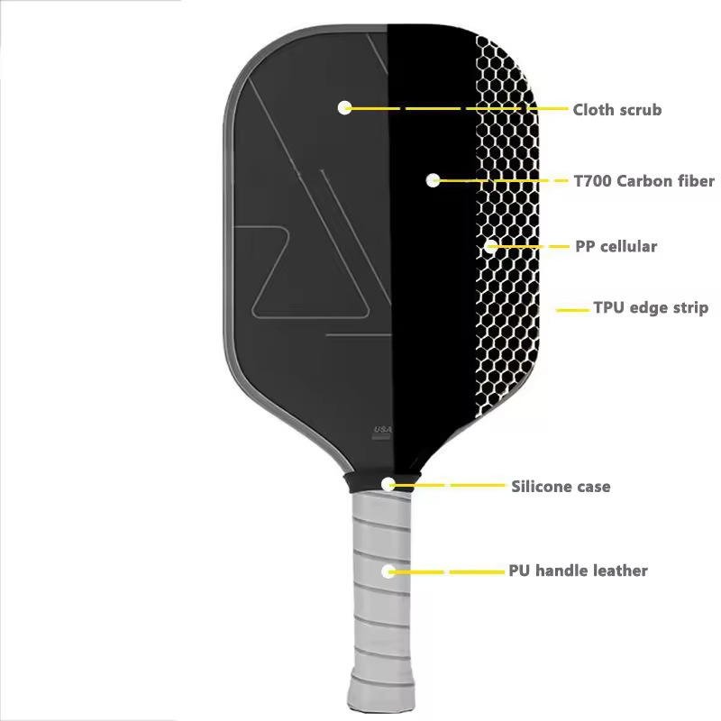 China Factory Customized T700 Dry Carbon Fiber Racquet 3K Knitted Technics for Outdoor Use for Girls Twill Pattern