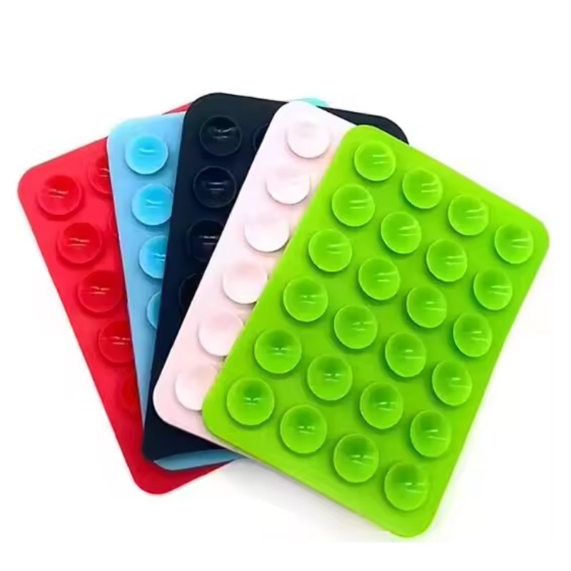 Hot selling Suction Cup Wall Stand Mat Multifunctional Silicone Square Phone Double-Sided Case Anti-Slip Holder Mount Sucker Pad