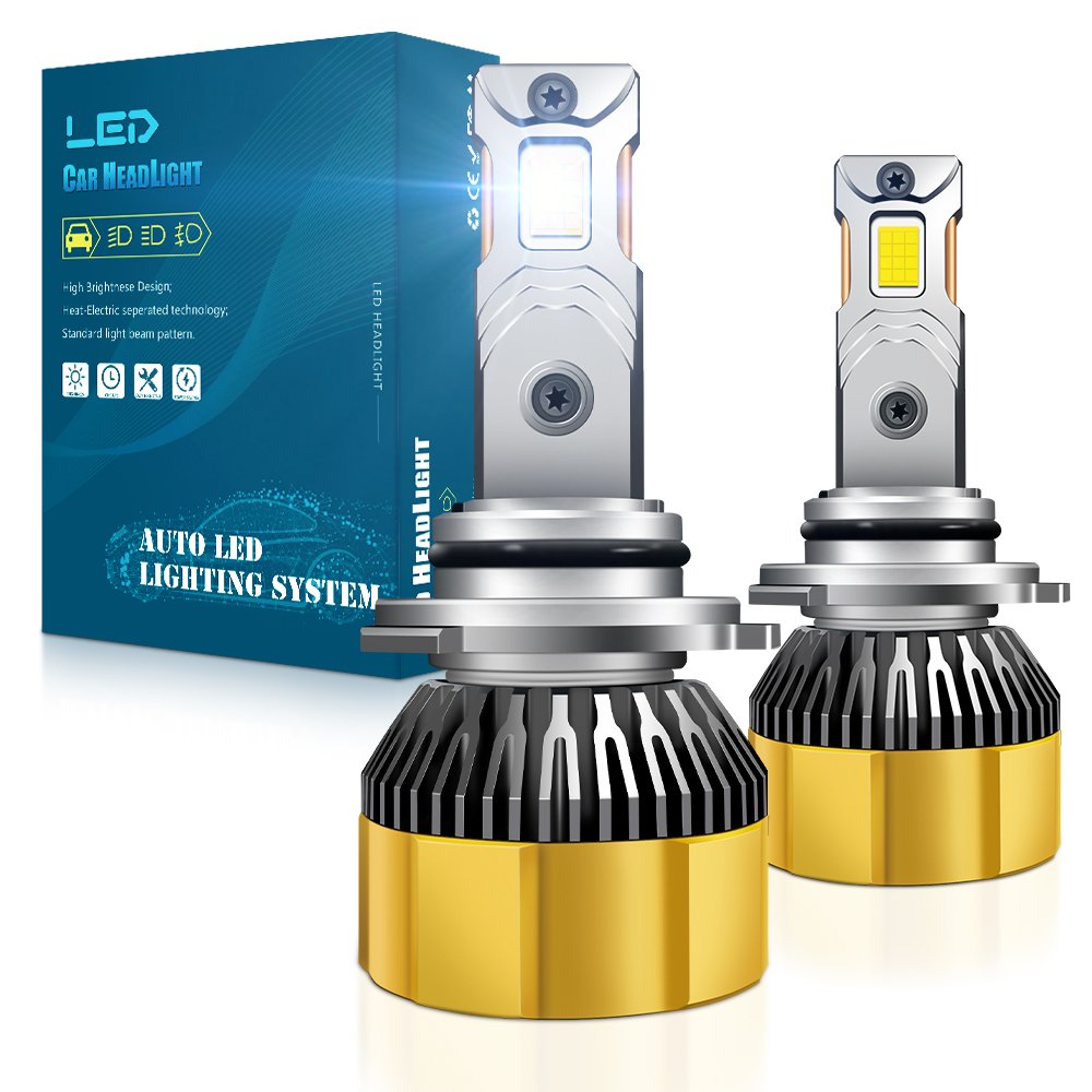 Led Headlight Bulb Gold Yellow Base 12V Fog Light 6500K H4 H7 H1 H11 Auto Canbus Headlight 9005 9012 9006