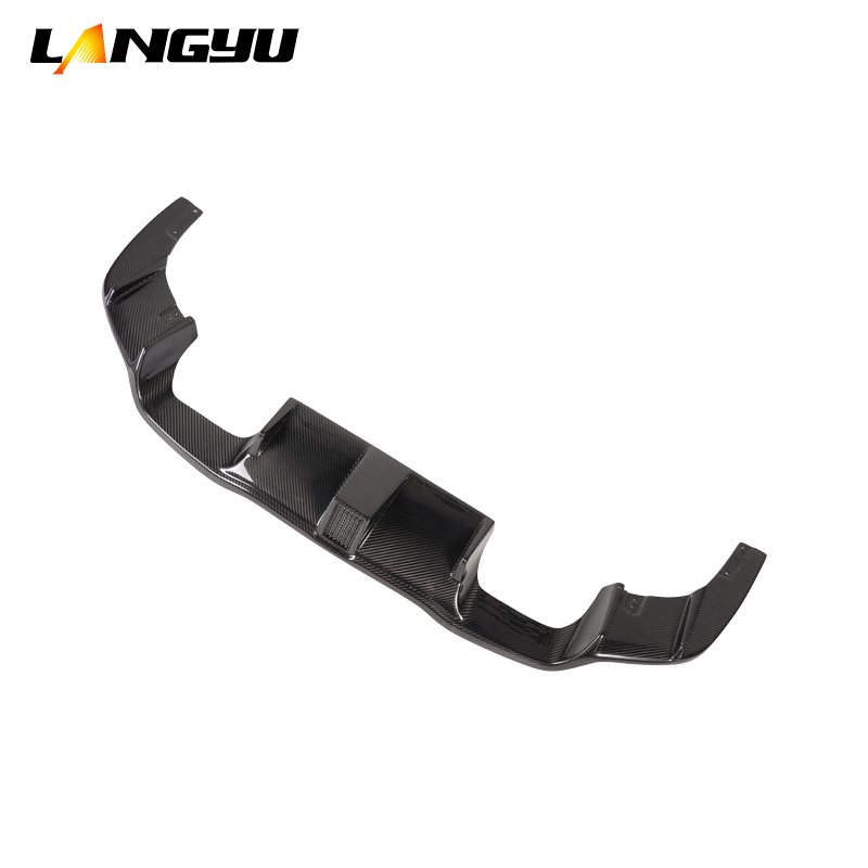 Langyu Car Parts Modification Rear Lip Dry Carbon Fiber Rear Bumper Lip With Light For BMW F87 M2 Rear Diffuser