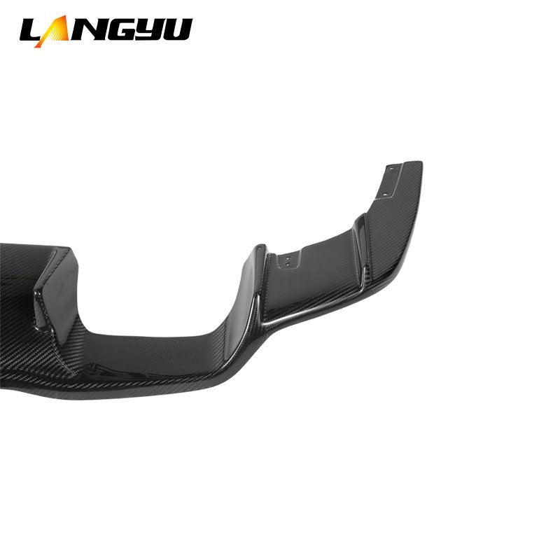 Langyu Car Parts Modification Rear Lip Dry Carbon Fiber Rear Bumper Lip With Light For BMW F87 M2 Rear Diffuser