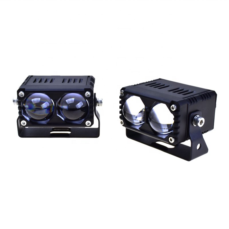 SENLO X2plus High Quality High Low Beam Yellow White Spot Projector Lens Dual Color Mini Driving Light For Motorcycle Waterproof
