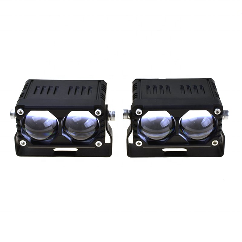 SENLO X2plus High Quality High Low Beam Yellow White Spot Projector Lens Dual Color Mini Driving Light For Motorcycle Waterproof