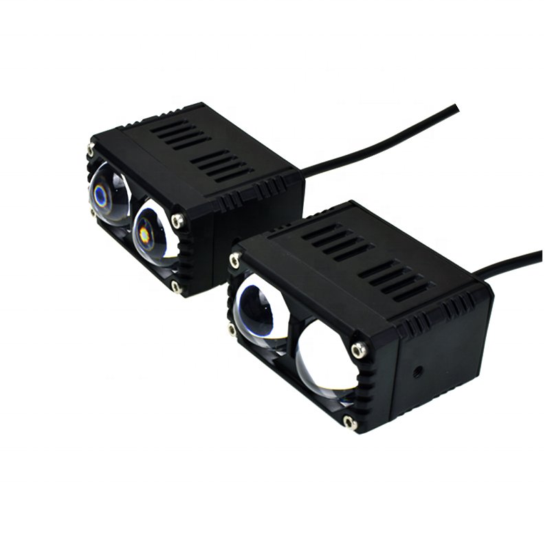 SENLO X2plus High Quality High Low Beam Yellow White Spot Projector Lens Dual Color Mini Driving Light For Motorcycle Waterproof