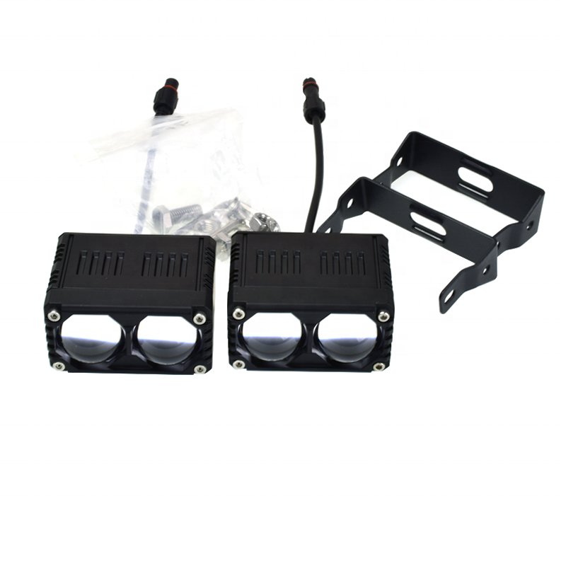 SENLO X2plus High Quality High Low Beam Yellow White Spot Projector Lens Dual Color Mini Driving Light For Motorcycle Waterproof