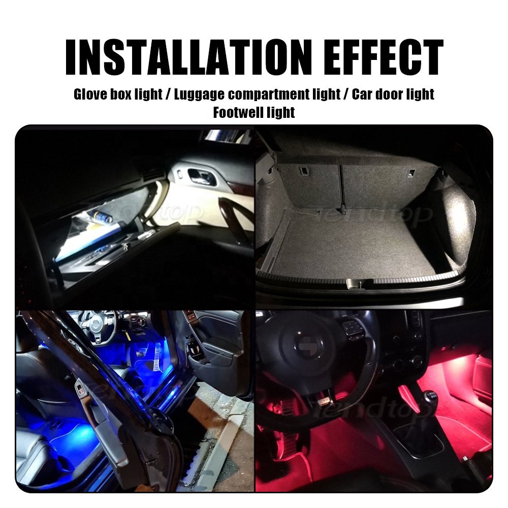 LED Luggage Foot well Light For VW Golf Bora Fox Polo T-Cross Jetta Passat Touareg EOS Tiguan Scirocco Glove box Courtesy Lamp