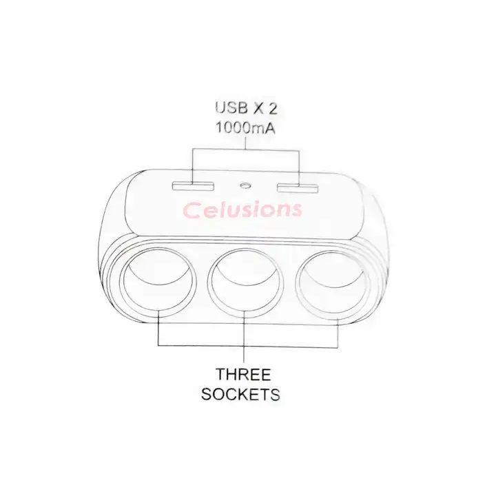 Wholesale High Quality 3 Socket Car USB Charger Bluetooth Connect 1512 Wallbox Bulk Package with Good Price