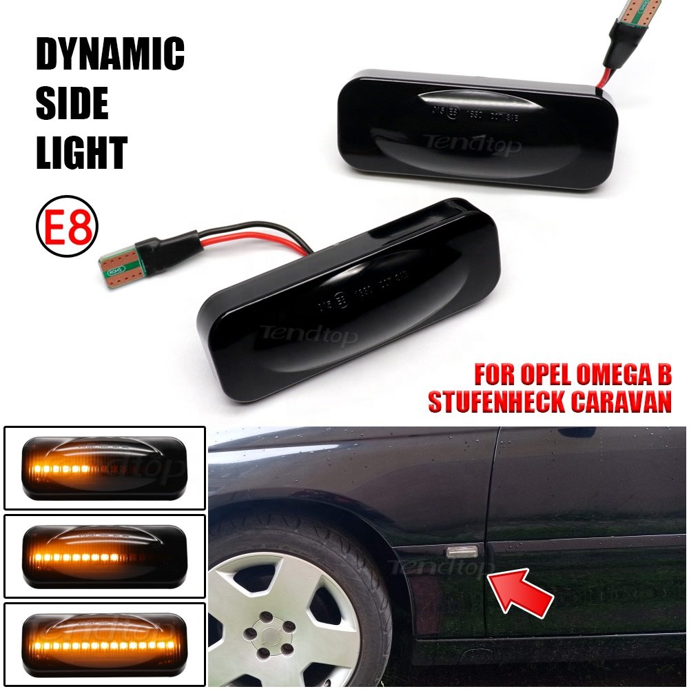 LED sequential Side Marker Blinker Turn signal Lights For Opel Omega B Stufenheck Caravan dynamic reflector Indicator lamps