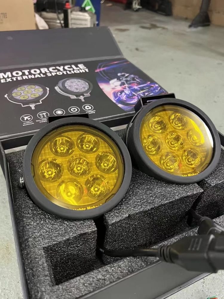 Custom Motorcycle Auxiliary Lamp Led Spotlight Spot Lights Motorcycle 120 Watts Light For Motor