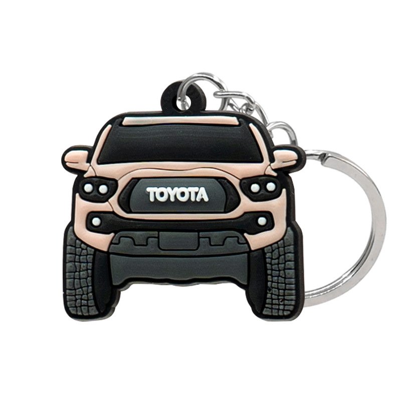 New Arrival Custom Logo Keychain 2D PVC Cartoon Car Airplane Soft Rubber with Iron Metal UV Printed Keychain Customizable