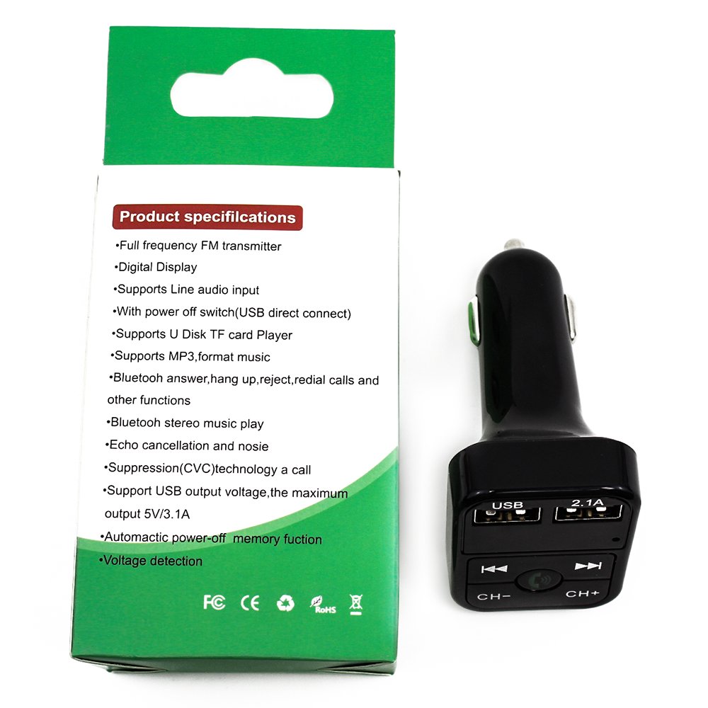 Car Accessories FM Transmitter Car MP3 Player For Car Dual USB Charger Vehicle Bluetooth