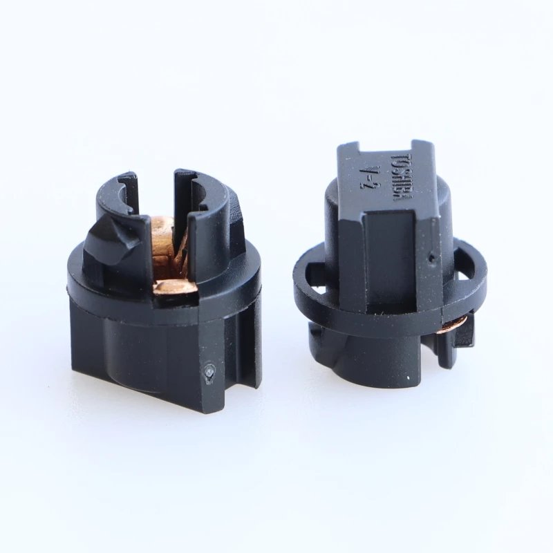 T5 Bulb Base Twist Lock Socket Black For Car Dashboard Instrument Light Accessories