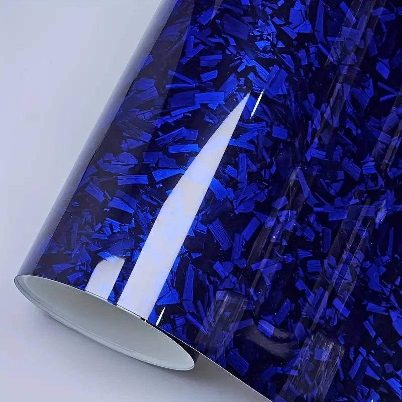 1.52 x 18 m High-Glossy Forged Carbon Fiber Vinyl with Bubble Free for Car Stickers Wrap Film