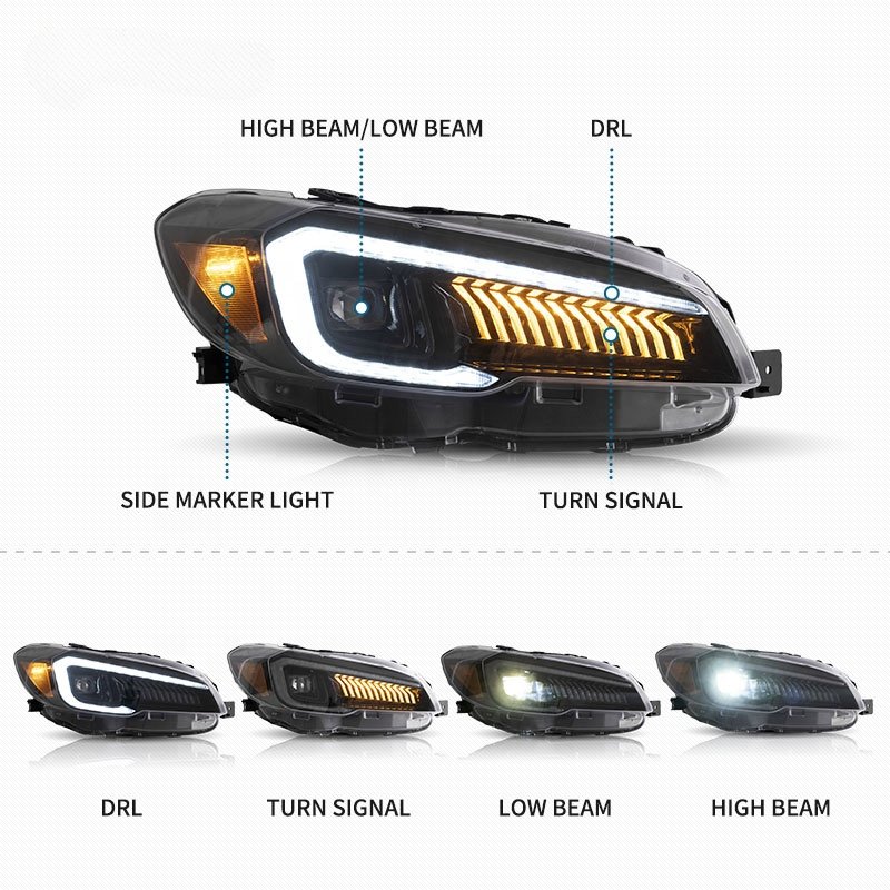 FLYFISHP Factory Head Light High Quality Promotion Front Lamp For Subaru WRX 2015-2021 Headlights For WRX STI 2015-2017 Headlamp