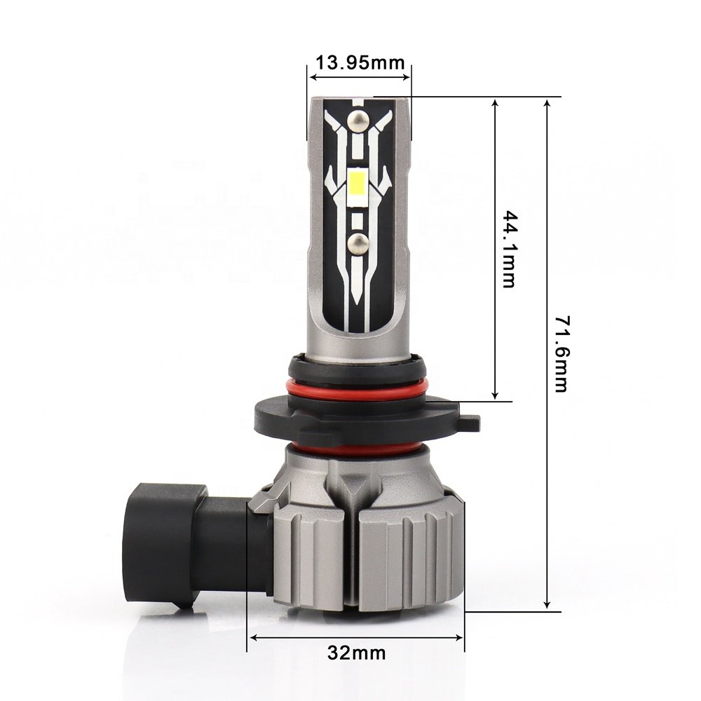 High Quality Qssurance Custom Light Source E2 Fanless Fast Cooling 9005 LED Headlight Bulb Car Light Accessories