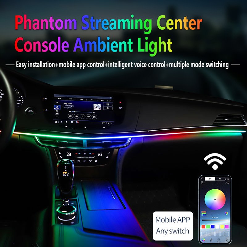 usb powered acrylic fibre LED car interior ambient lighting for car symphony guide fiber opticcar atmosphere lights rgb 64
