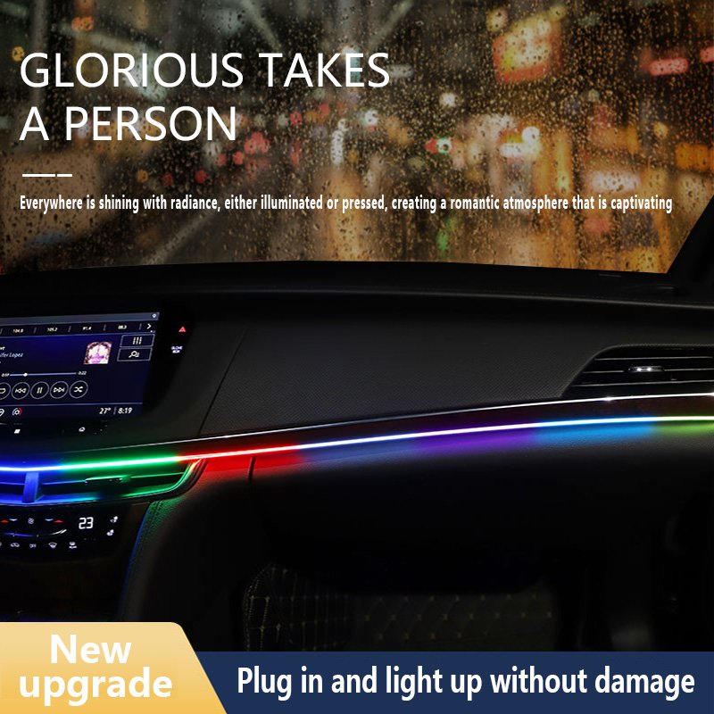 usb powered acrylic fibre LED car interior ambient lighting for car symphony guide fiber opticcar atmosphere lights rgb 64