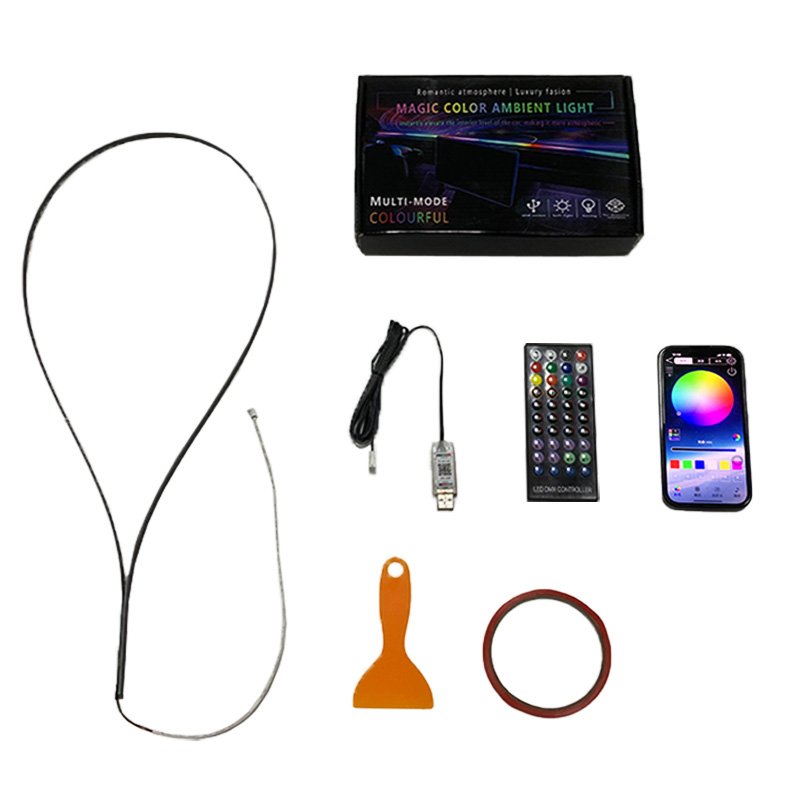 usb powered acrylic fibre LED car interior ambient lighting for car symphony guide fiber opticcar atmosphere lights rgb 64