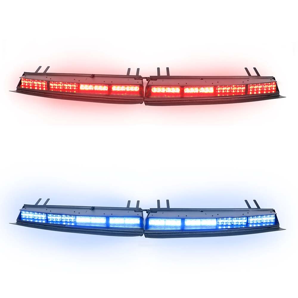 48 LED Light bar Visor Light Windshield Emergency Hazard Warning Strobe Split Mount strobe lights bar