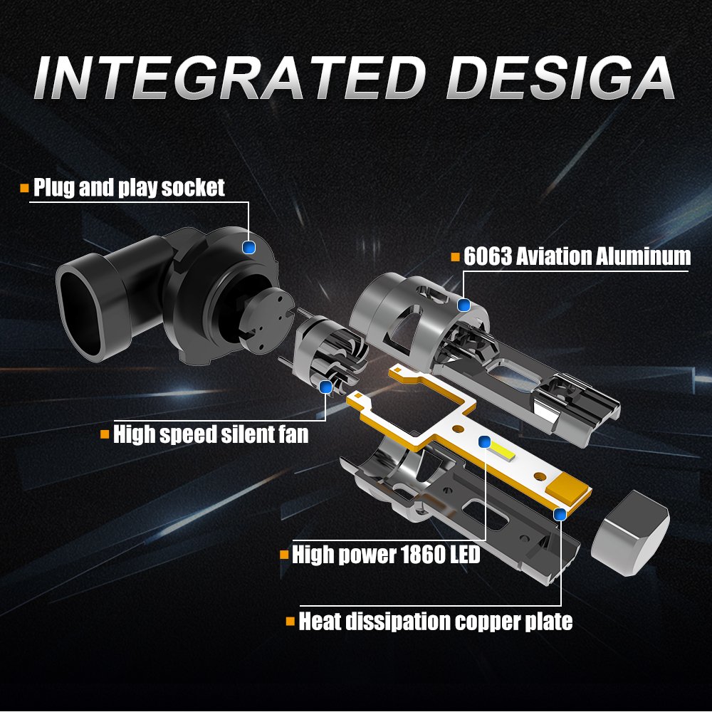 Super Bright 1500 Lumen Fog Light Bulb H4 H7 LedH4 9005 9006 H11 H4 H7 Auto Car LED Headlights Fog Lamps Replacement for Cars