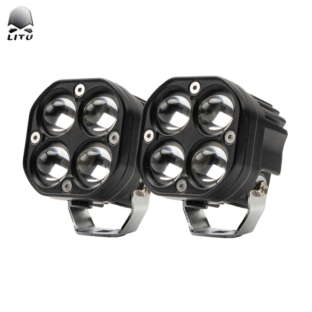 40W LED Spotlights 3 inch Dual Colo White+Yellow Fog Lamp H/L Beam ATV Car Motorcycle Truck Driving Running Lights