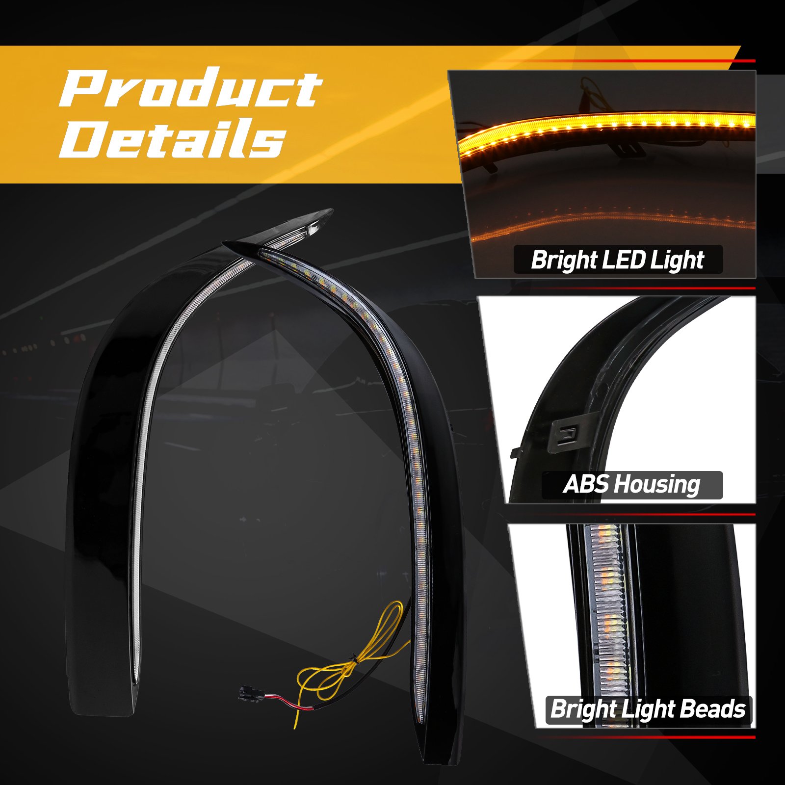 1 Set Car LED Daytime Running Lights DRL Fog Lights for Toyota Highlander XSE 2020-2023 Dynamic Car Turn Signal Lights