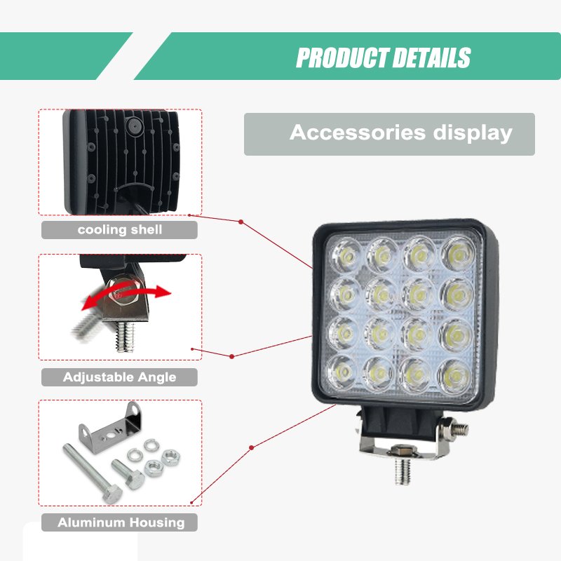 2021 car accessories others car light accessories 12v 24v led work light tractorscar offroad 4x4 lighting