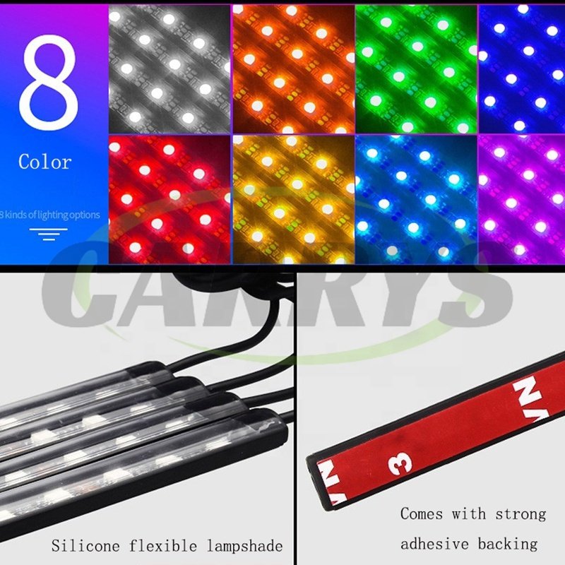 Car Accessories RGB LED Lights Car Interior Floor Decor Atmosphere Strip Lamp