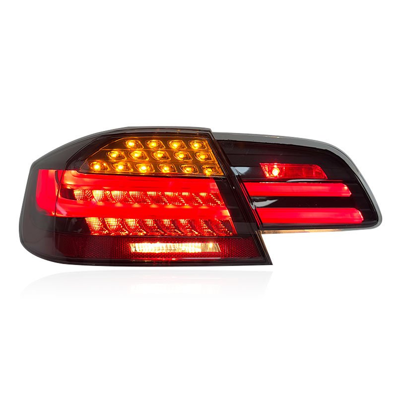 Suitable for BMW 3 Series E92 taillight assembly 330 335 M3 modified LED flow turn signal smoked black taillight