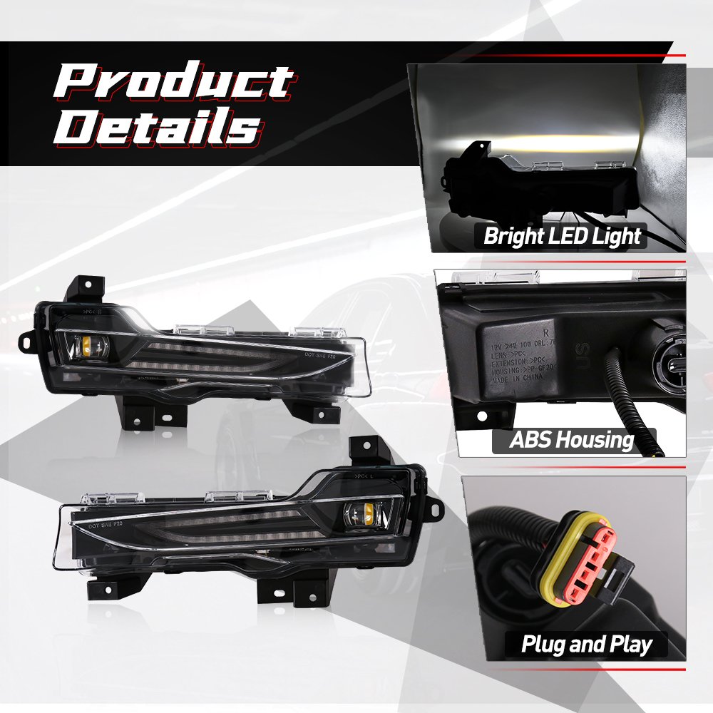 High Quality Car LED Fog Lights for Tesla Model 3 2017-2022 turn signal light Car LED Daytime Running Lights Accessories