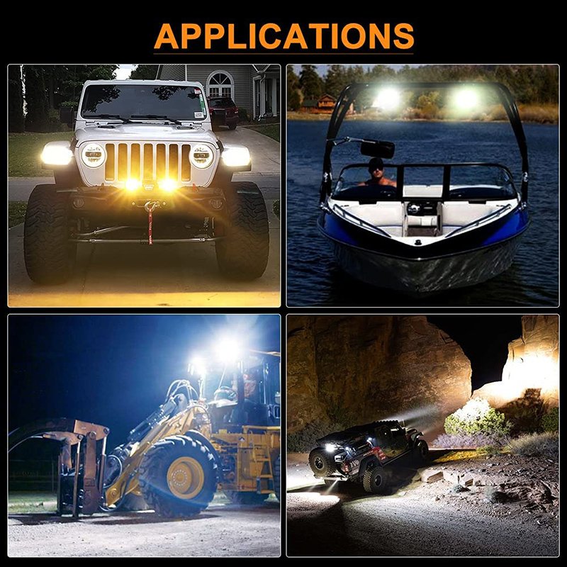 4inch 60W 20LED Waterproof Work Light LED Bar Spot Flood Beam Work Lamp Driving Offroad Boat Car Tractor Truck UTV 12V 24V