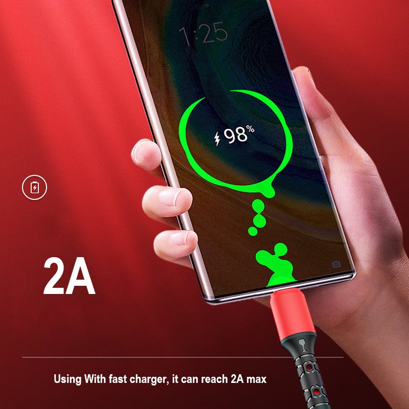 Factory price 3 in 1 Cable Hot Selling Cellphone Accessories USB to Type-c Data Cable Fast Charging mobile with Luminous logo