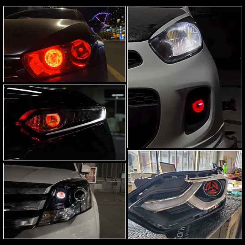 2024 For Car Light Accessories Devil Eye Devil Eyes Round Devil Eyes Light Lens