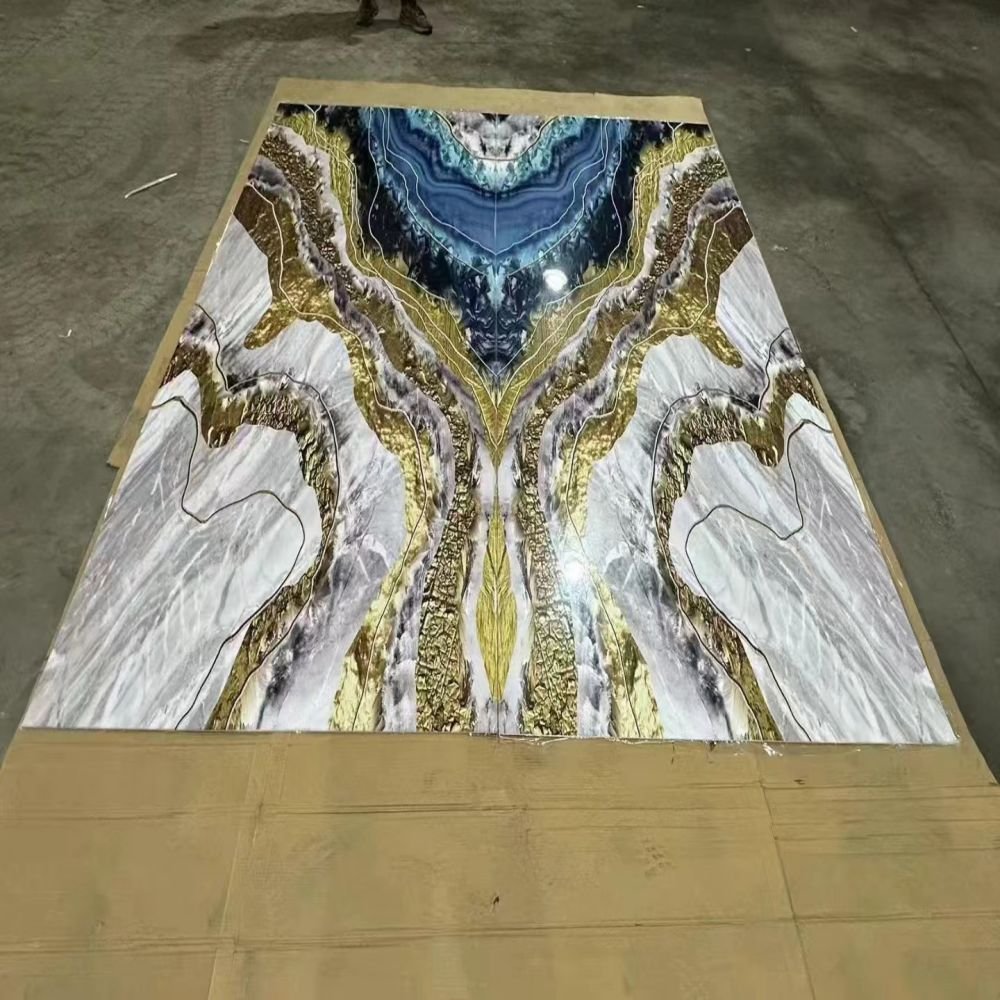 Hot Sale 1220*2440mm PVC Marble Interior UV Board