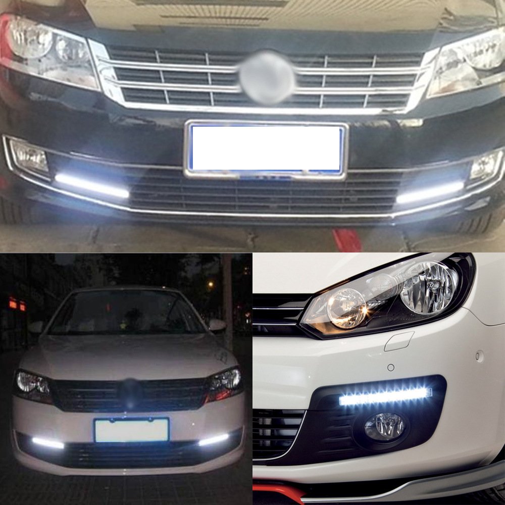 Car Light Accessories 17cm daytime running lights fog LED strips DRL Auto LED lamp signal reversal stop lights